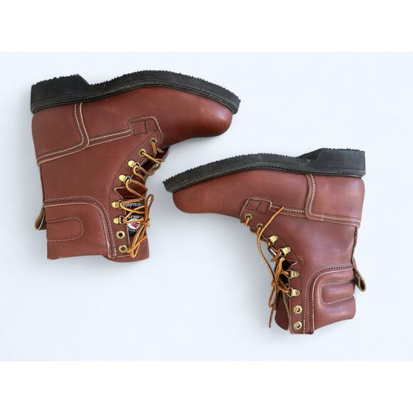 Carolina Logger Boots Mens 8 D Brown Leather Work Composite Toe Oil Resistant - Picture 5 of 13